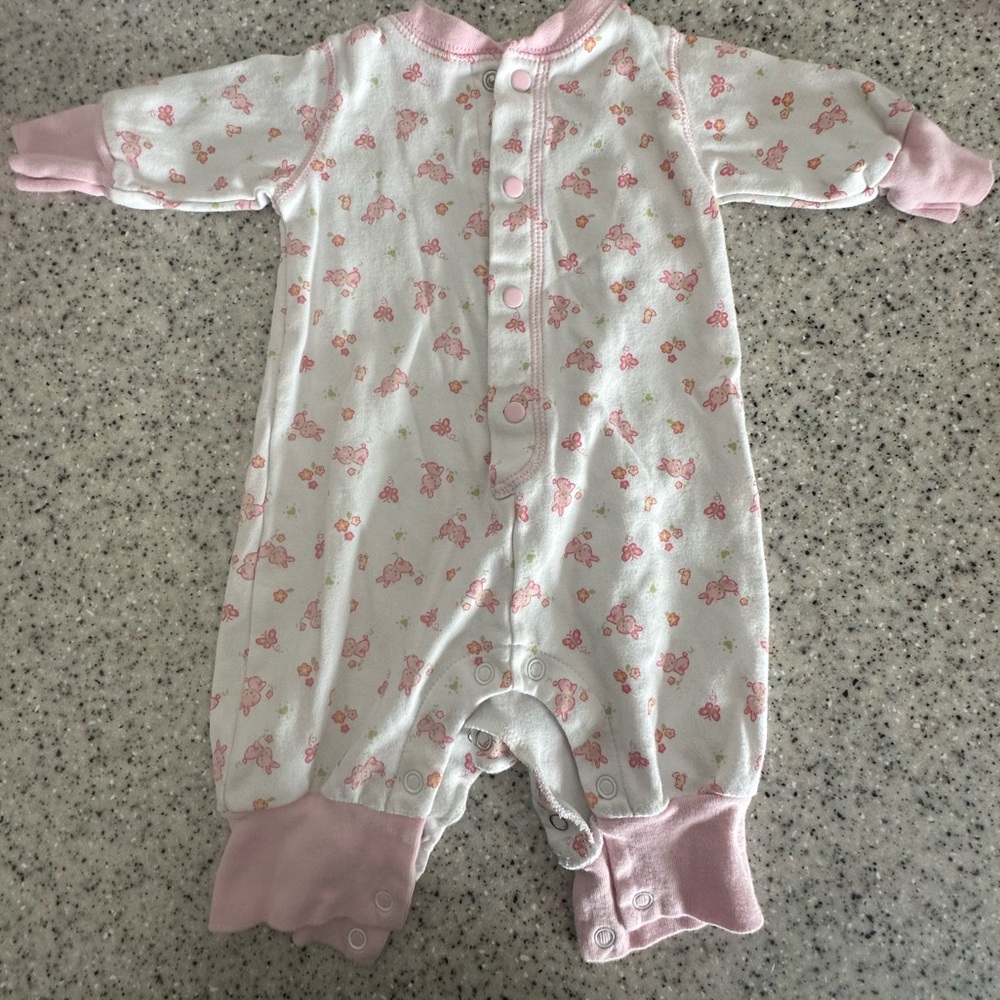 Pink Floral Kids One Piece